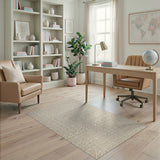 Lattice Beige Lattice Geometric Area Rug