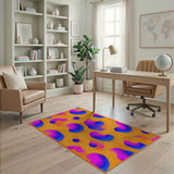 Abstract Area Multi-color and Patterns Vibrant Multi-Color Wavy Abstract Area Rug