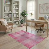 Pink Textured Patchwork Area Rug
