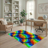 Rainbow Paint Palette Washable Area Rug