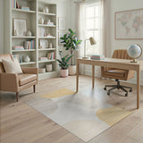 Organic Abstract Beige Area Rug