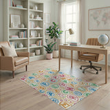 Multi-color and Patterns Playful Multi-Color Alphabet Kids Rug