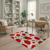 Multi-color and Patterns Strawberry Fruit Pattern Area Rug