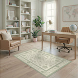 Floral Vintage Green Floral Vintage Area Rug