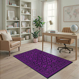 Purple Traditional Persian Purple Floral Traditional Persian Area Rug