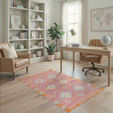 Pink Southwestern Pink Southwestern Geometric Area Rug