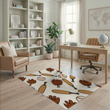 Cartoon Baseball Bats Gloves Balls Area Rug
