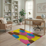 Whimsical Multi-Color Egg Oval Area Rug