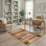 Multi-Stripe Geometric Modern Area Rug