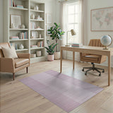 Pink Vertical Stripe Woven Area Rug