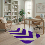 Purple Chevron Stripe Area Rug