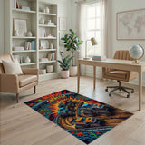 Monster Truck Arena Explosion Washable Area Rug