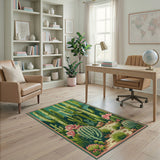 Southwestern Cactus Path Area Rug