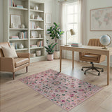 Blush Pink Blush Pink Persian Floral Area Rug