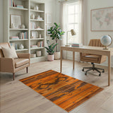 Southwestern Bold Orange Geometric Southwestern Rug