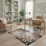 Vintage Cherry Blossom Beige Area Rug