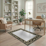 Ornate Baroque Border Persian Area Rug