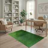 Lush Green Faux Grass Shag Area Rug