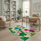 Playful Dinosaur ABC Kids Cartoon Rug