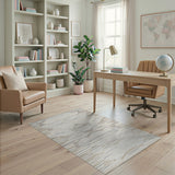 Neutral Geometric Net Pattern Area Rug