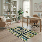 Kids Cartoon City Street Area Rug