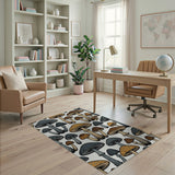 Boho Chic Whimsical Mushroom Forage Area Rug