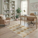 Beige Geometric Diamond Geometric Modern Area Rug