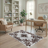 Ornate Floral Border Persian Rug