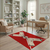 Bold Red Cross Southwestern Area Rug