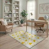 Yellow Geometric Polygon Area Rug