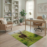 Majestic Kudu Antelope Savanna Area Rug