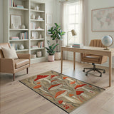 Whimsical Red Mushroom Meadow Rug
