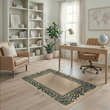Ornate Traditional Persian Border Beige Area Rug