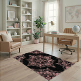 Floral Vintage Pink Floral Vintage Medallion Area Rug