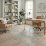 Beige Geometric Wavy Area Rug