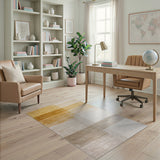 Distressed Beige Striped Wood Grain Area Rug