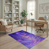 Dreamy Purple Towers Cloudscape Area Rug