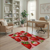 Strawberry Delight Pink Area Rug