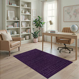 Purple Musical Score Area Rug
