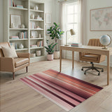 Vertical Ombre Pink Stripe Area Rug