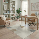 Neutral Layered Stripe Area Rug