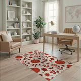 Fruit Pattern Orange Orange Pumpkin Harvest Pattern Area Rug