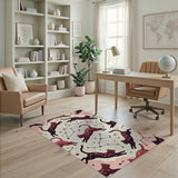 Leaping Cosmic Black Cats Constellation Rug