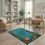 Playful Underwater Fish Coral Cartoon Rug