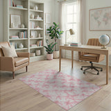 Textured Pink Ribbon Bows Area Rug