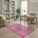Pink Scallop Wave Area Rug
