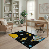 Kids Cartoon Kids Cartoon Space Planets Area Rug