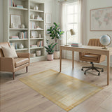Modern Beige Grid Abstract Area Rug