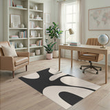 Abstract Area Black and White Black White Abstract Area Rug