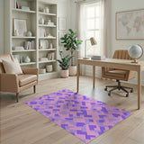 Geometric Modern Purple Purple Geometric Modern Area Rug